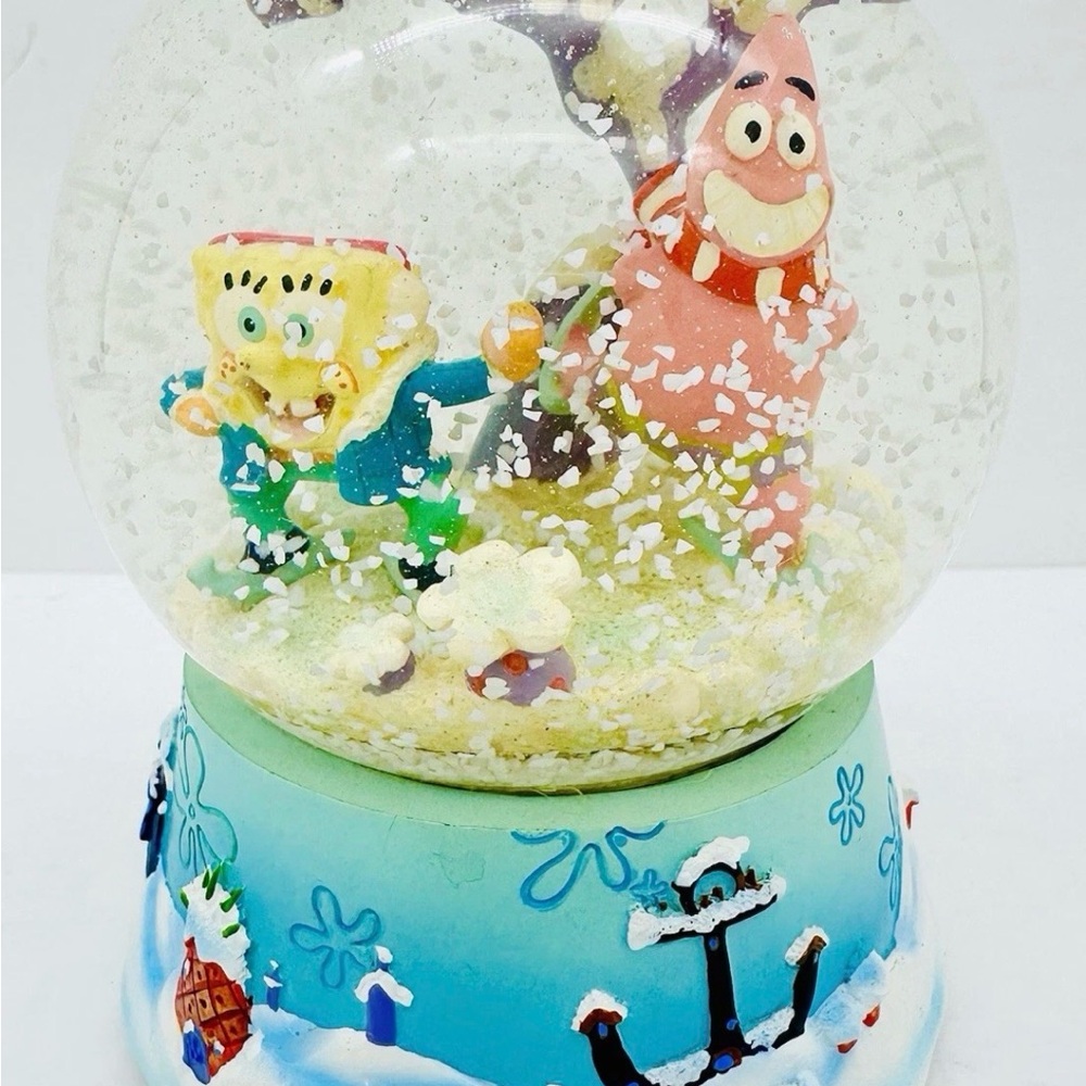 Kurt Adler SpongeBob SquarePants Musical Holiday Waterball - Blue and Yellow